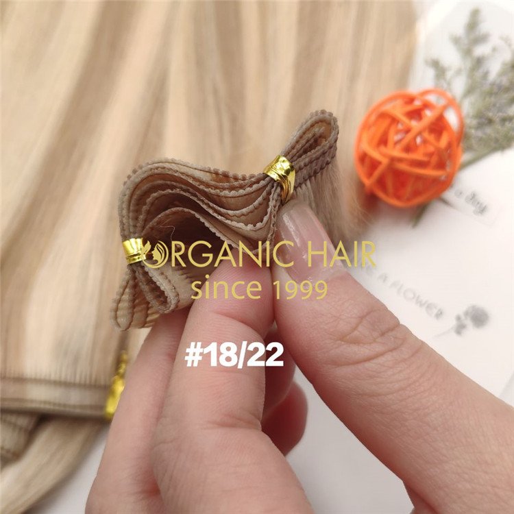 Human full cuticle flat wefts customized color X227